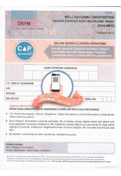 Çap Yayınları MSÜ Tıpkı...