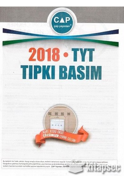 Çap TYT Tıpkı Basım 2018